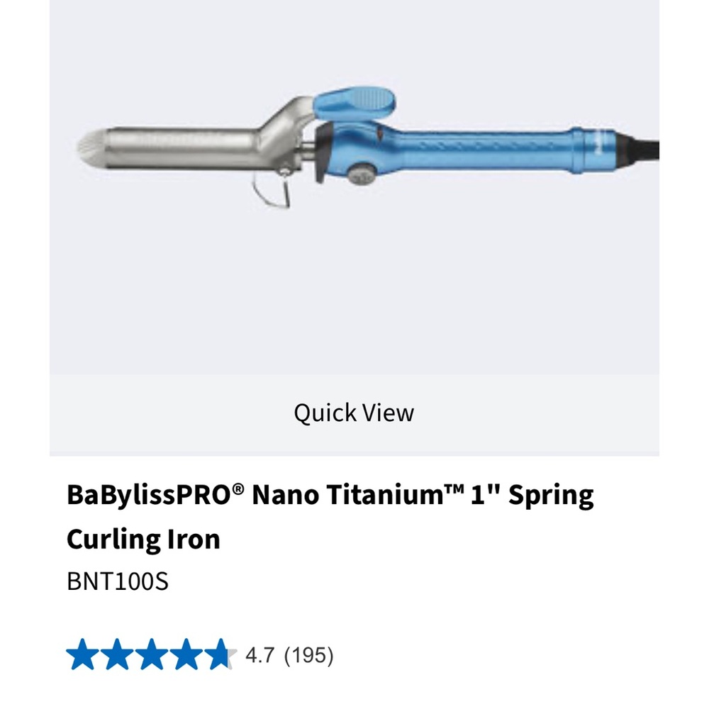 BabyBliss Pro titanium 1 inch curling iron never used